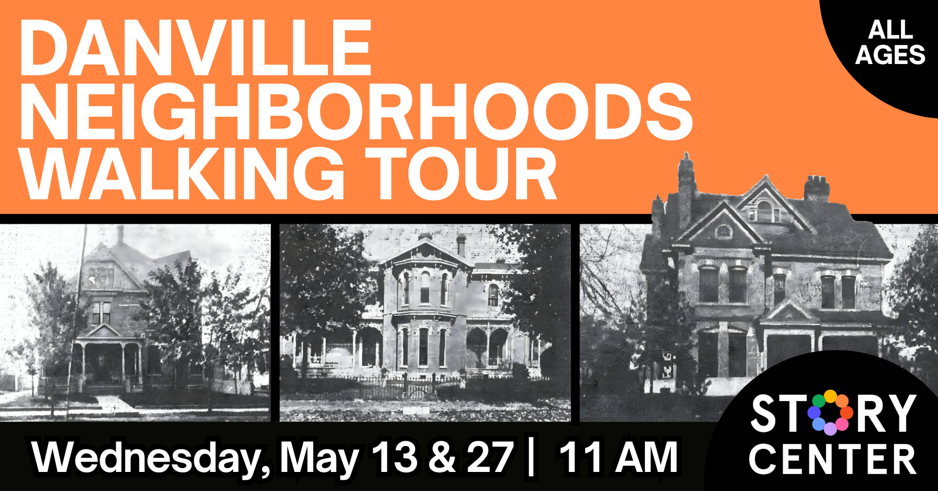 Danville Neighborhoods Walking Tour on May 13 and 27 at 11 AM