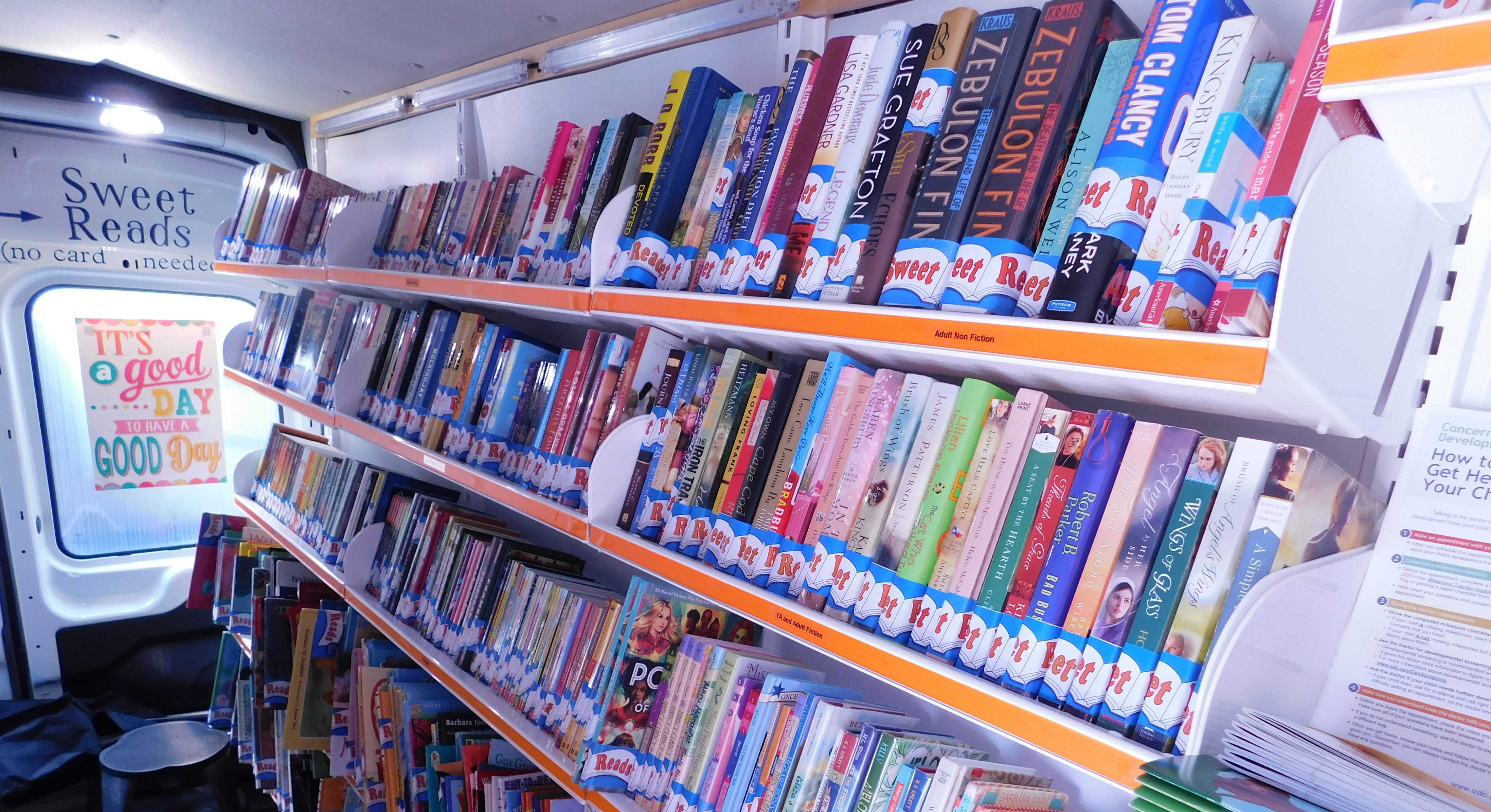 Sweet Reads collection on the Bookmobile